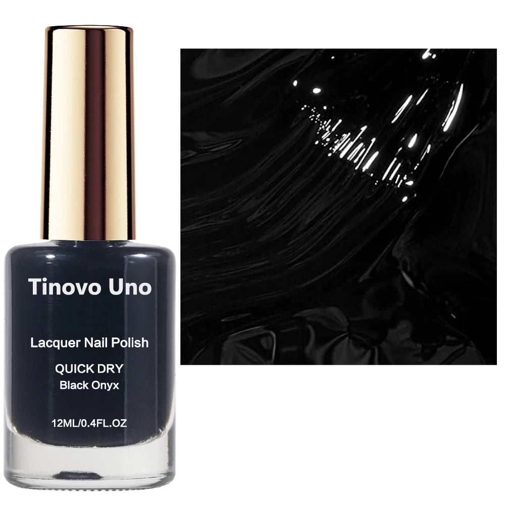 Black Nail Lacquer – Quick Dry, Long-Lasting Shine, 12ml