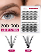 DIY Cluster Lashes Bundle – 30D/40D Soft Mink Individual Lashes