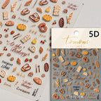 Sunflower & Autumn Harvest Nail Art Stickers
