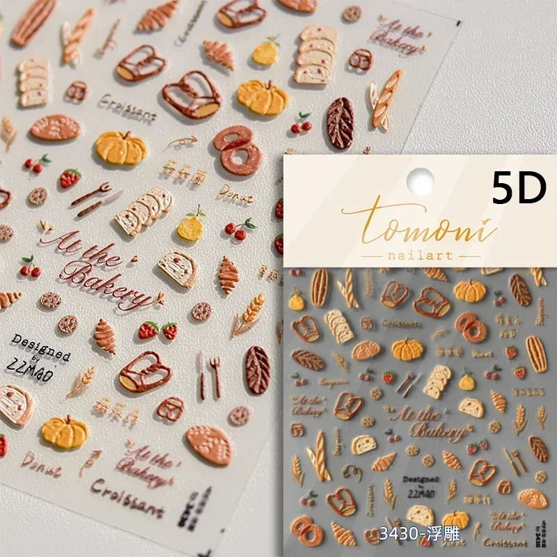 Sunflower & Autumn Harvest Nail Art Stickers