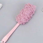 1pc Long Handle Bath Brush – Soft Mesh Shower Scrubber for Back & Body Cleaning