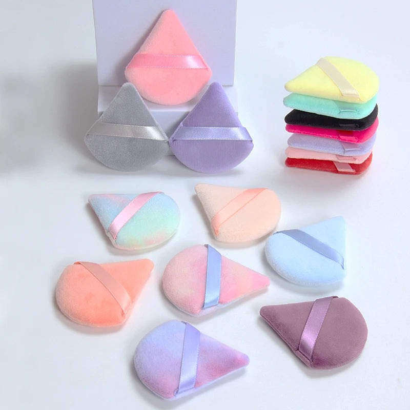6 Pcs Triangular Makeup Sponge Puffs Soft Skin-Friendly Foundation Blenders for Home or Travel Use