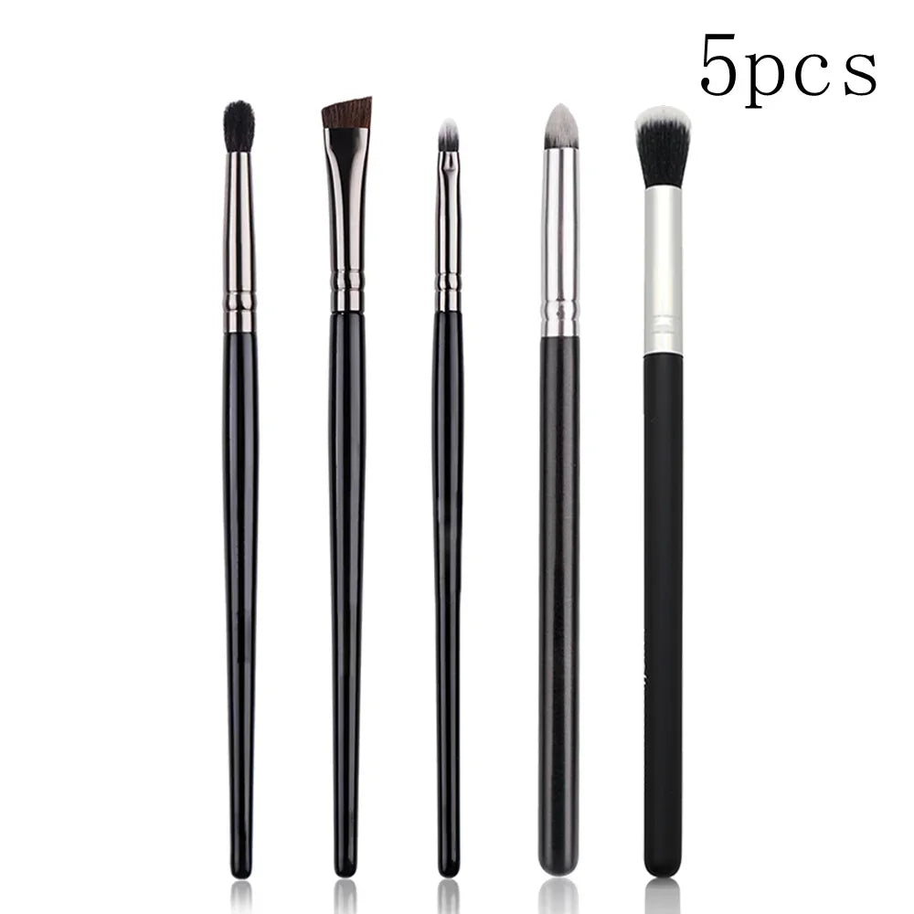 Black Crease Eye Shadow Brush Set – Soft Synthetic Hair, Travel-Friendly