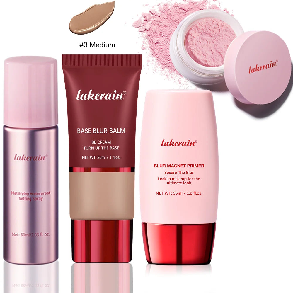 Ultimate Blurring Setting Kit – Travel Size Waterproof Primer & Powder for Oil Control