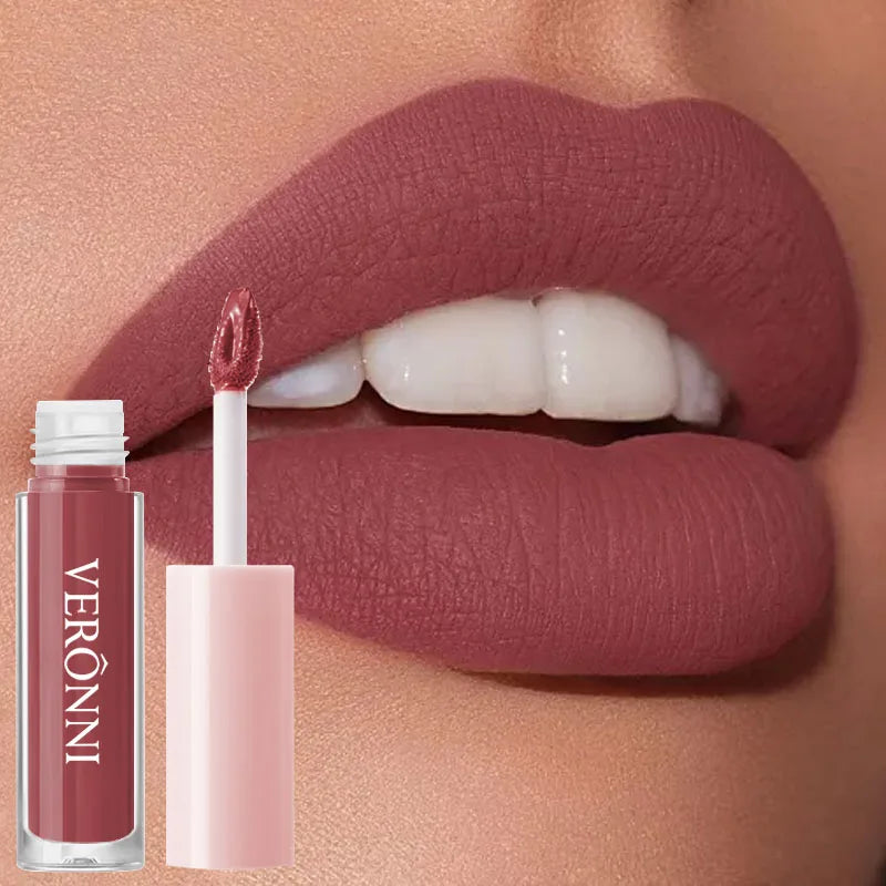 12-Color Mini Matte Liquid Lipstick – Vegan, Long-Lasting & Non-Drying