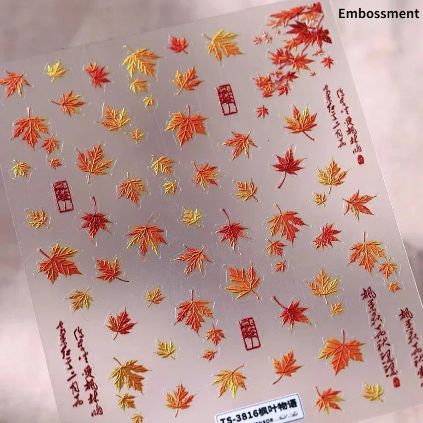 Sunflower & Autumn Harvest Nail Art Stickers