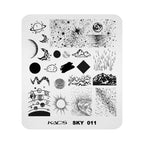 KADS Sky 011 Nail Stamping Plate – Moon & Galaxy Design Stainless Steel Template