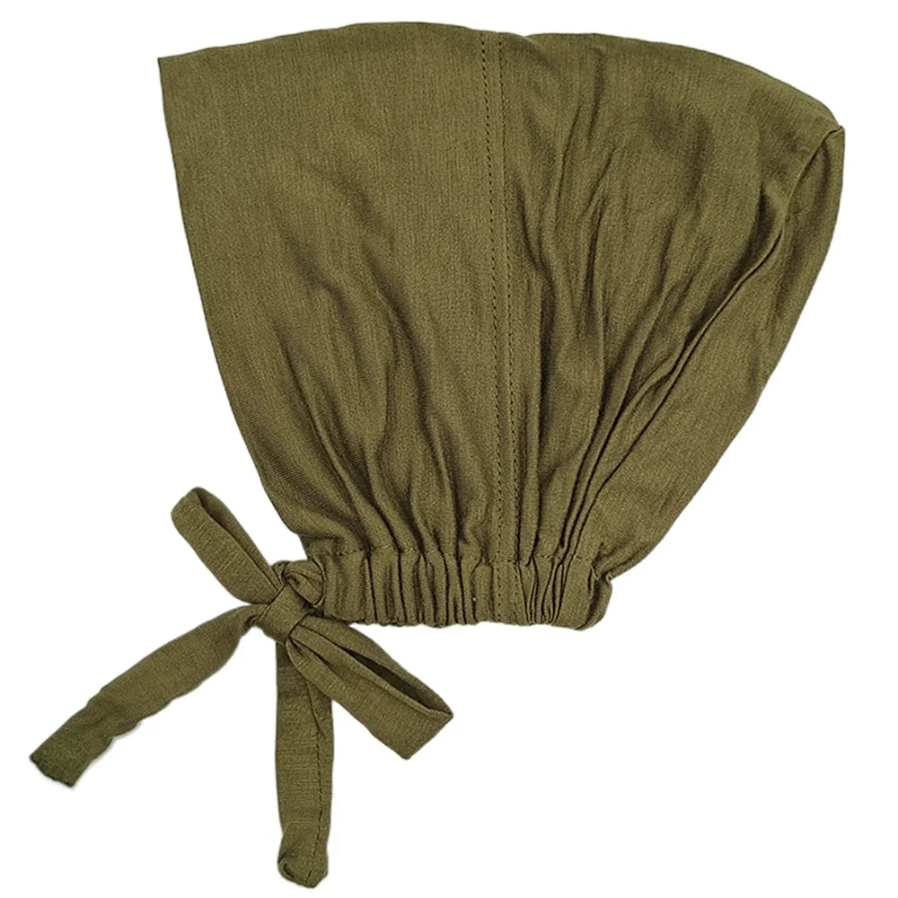 Modal Muslim Turban Hat Inner Hijab Cap with Rope – Islamic Underscarf Bonnet Headwrap Turbante Mujer