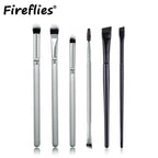 Black Crease Eye Shadow Brush Set – Soft Synthetic Hair, Travel-Friendly