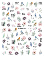 3D Floral & Butterfly Nail Art Stickers