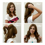Fish Line Hair Extensions – Straight & Curly, 40/50/60cm, Daily Wear