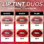 MLSMILE 6-Color Velvet Matte Lip Glaze – Waterproof, Long-Lasting, Non-Stick Lip Tint