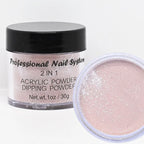 2-in-1 Acrylic & Dipping Powder – Nail Dust Pigment for French Dip, Glitter Manicure & Gel Polish, FAW53