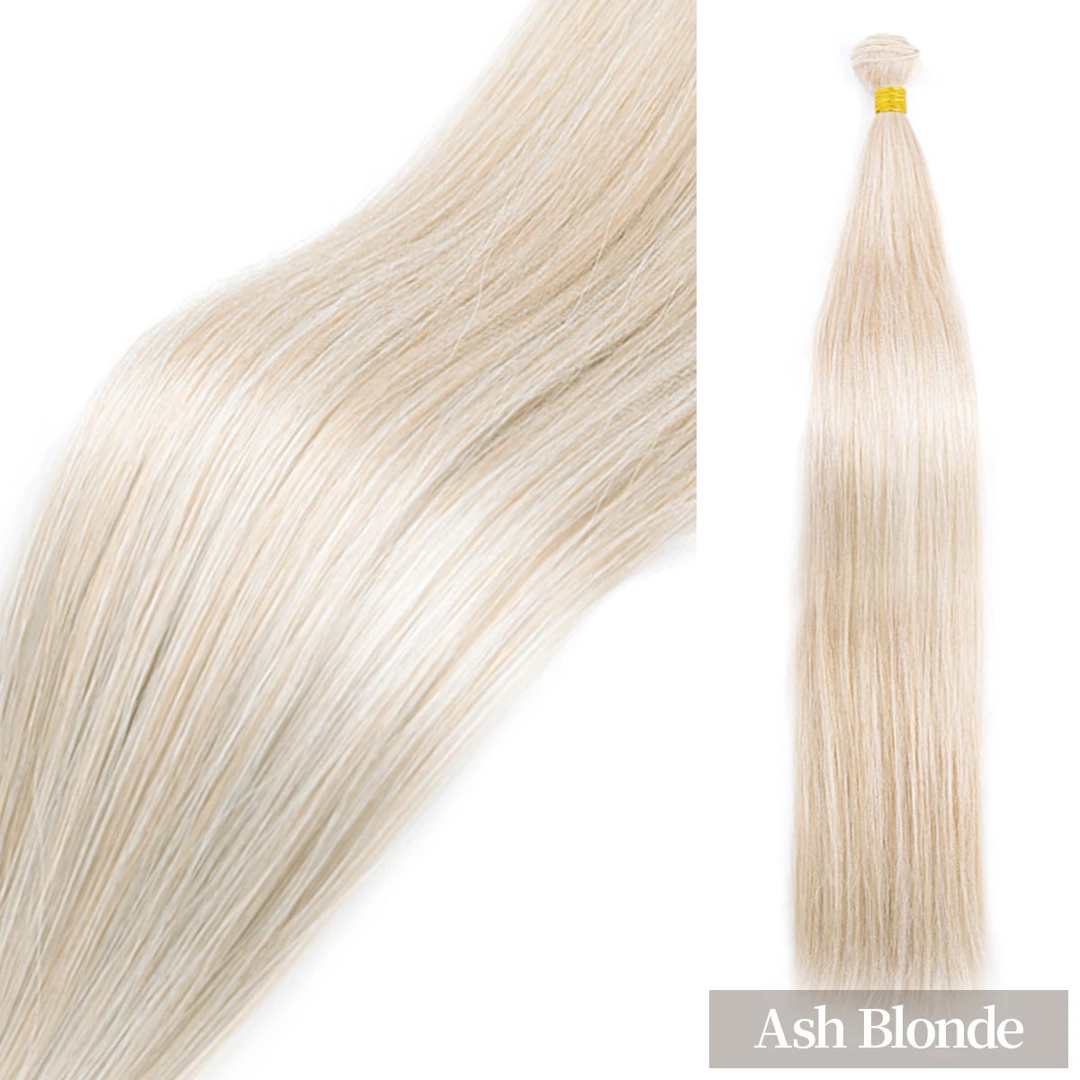 24" Straight Synthetic Hair Bundles – Ombre Blonde Extensions