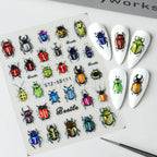 5D Crustacean & Insect Nail Art Stickers – Embossed Self-Adhesive Decals