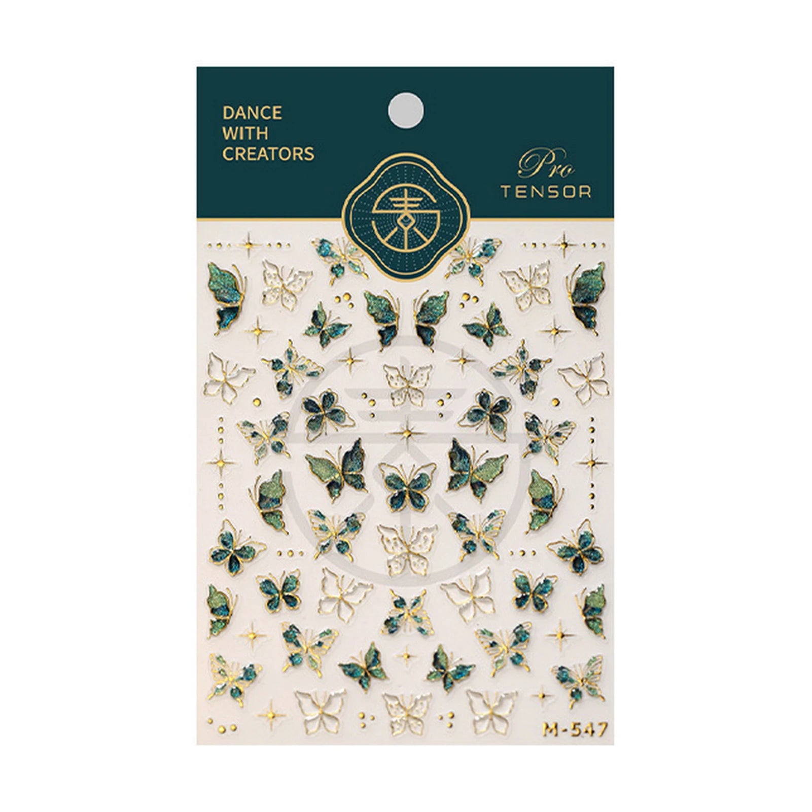 3D Gold Butterfly Nail Stickers – Self-Adhesive Decals for DIY Manicure