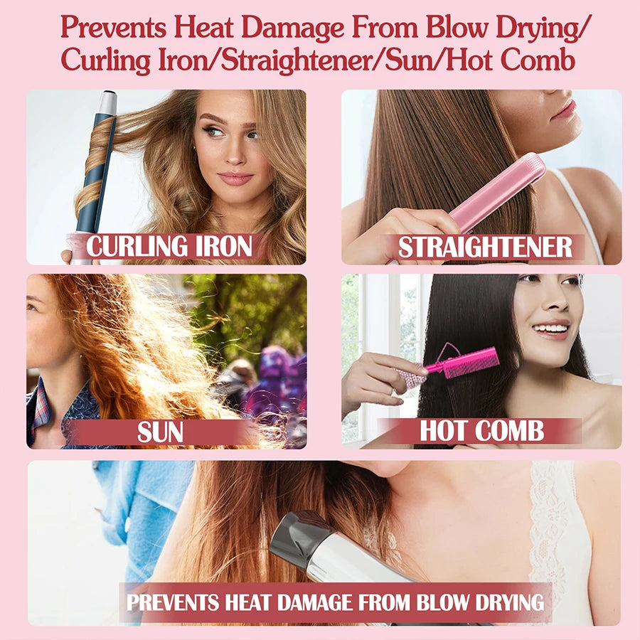 Heat Protection Spray 100ml – Smooth, Repair & Frizz Control for Salon-Style Hair