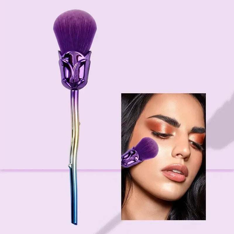 Black Rose Shaped Loose Powder Makeup Brush – Face & Nail Art Tool