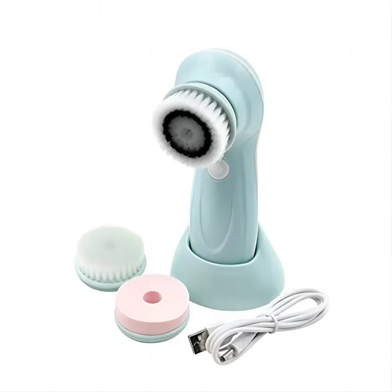 Electric Facial Cleansing Brush – Waterproof Exfoliating Spin Scrubber for Deep Cleaning & Blackhead Removal