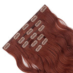 20" Curly Synthetic Hair Extensions – 5PCS Heat-Resistant Black Hairpieces