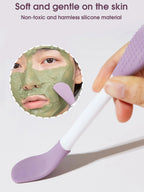 Double Head Silicone Mask & Cleansing Brush – Face Wash Massager and Mud Mask Scraper Tool for Skincare Routine