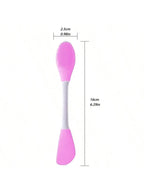 Double Head Silicone Mask & Cleansing Brush – Face Wash Massager and Mud Mask Scraper Tool for Skincare Routine