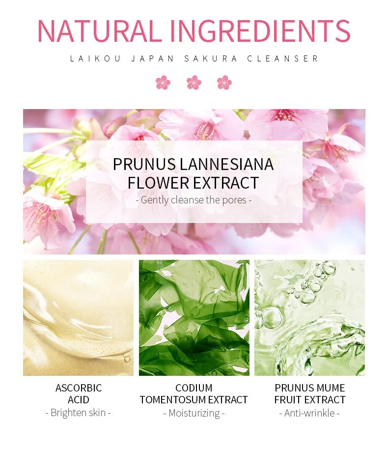 Sakura Rich Foam Face Wash – Deep Cleansing, Oil Control & Blackhead Removal