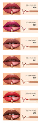 12pcs Waterproof Nude Lip Liner Set – Long-Lasting, Moisturizing Pencils
