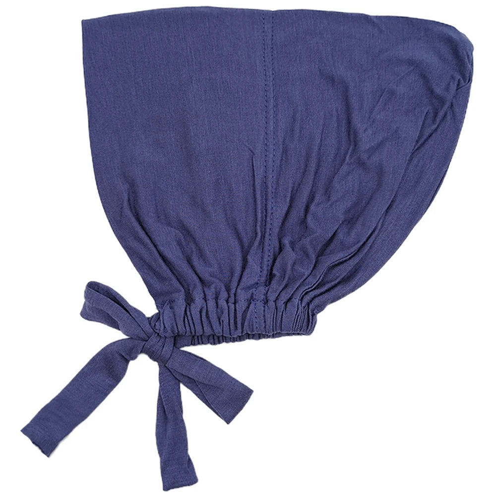 Modal Muslim Turban Hat Inner Hijab Cap with Rope – Islamic Underscarf Bonnet Headwrap Turbante Mujer