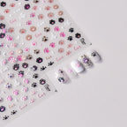 5D Jelly Cat Paw Nail Stickers – Pink Cartoon 3D Manicure Decals