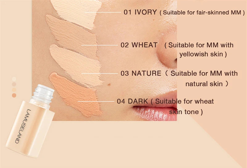 Waterproof Liquid Concealer & Foundation | Oil-Control, Brightening, Full Coverage