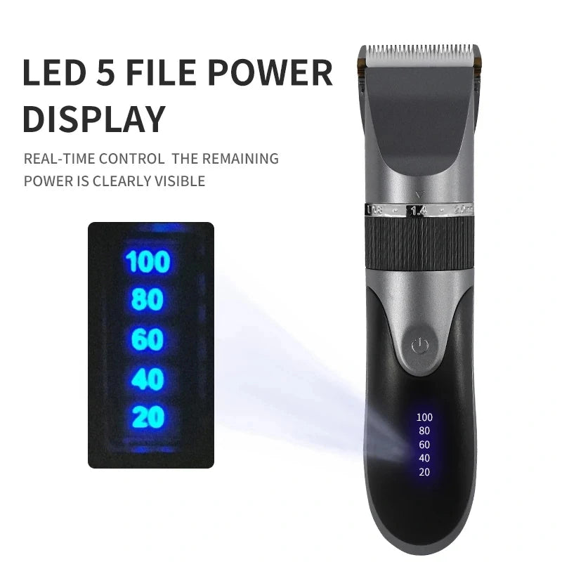 Men’s Professional Hair Clipper – Rechargeable Beard & Hair Trimmer