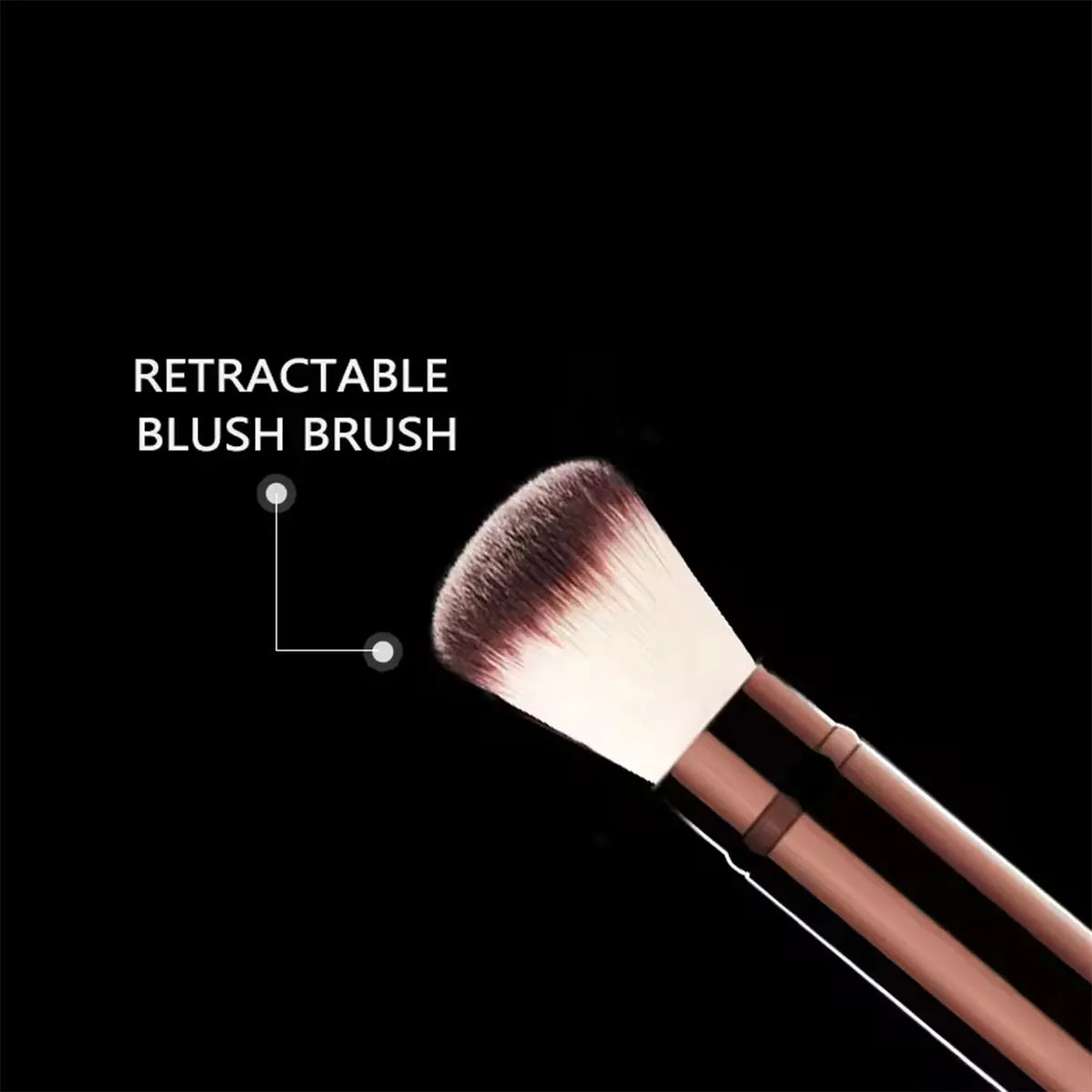 Makeup Brush No.23 – A retractable kabuki with soft fibers for flawless foundation. Elegance in every stroke.
