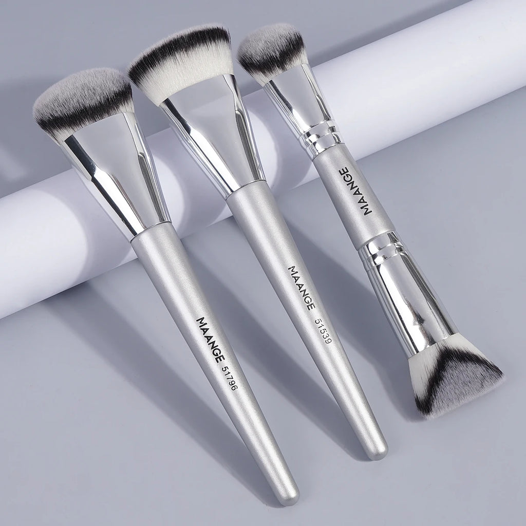 Double-Head Makeup Brushes Set – Foundation, Powder, Concealer, Blusher & Bronzer Skin-Friendly Makeup Tools