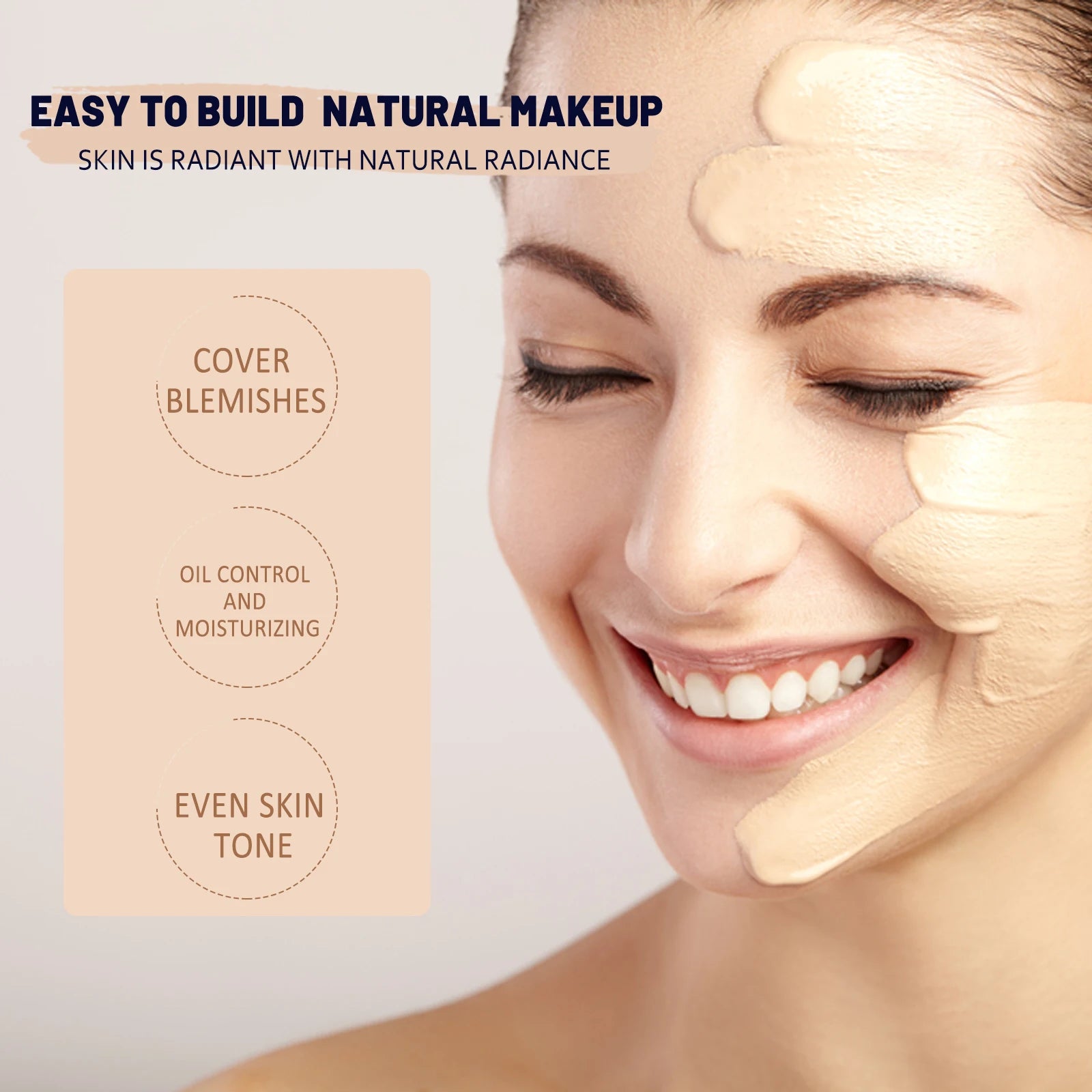 CC+ Cream Foundation – SPF 50+ Whitening & Moisturizing Korean Makeup
