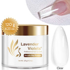 4.23oz/120g Clear Acrylic & Dip Powder 2-in-1 – For Nail Extension, Carving & Salon Manicure Use