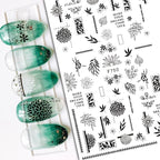 3D Butterfly & Flower Nail Art Stickers – Blue & Purple Decals for Manicure