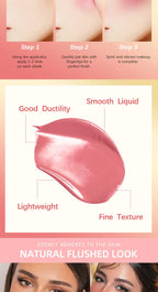4-Color Liquid Blush – Long-Lasting, Blend able Vegan Cheek Tint