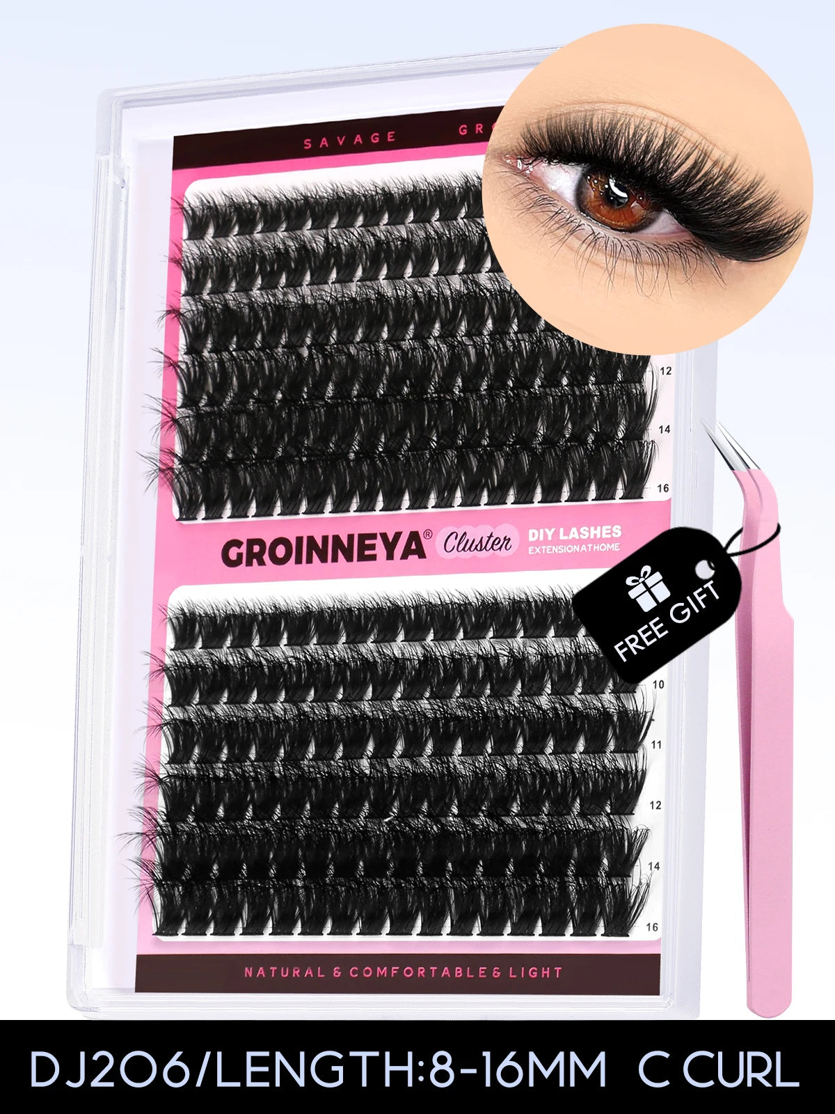 Fluffy Volume Faux Mink Eyelash Extension Kit – Mixed Tray
