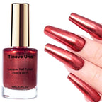 Mirror Red Metallic Nail Polish – Quick Dry Shimmer Finish