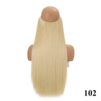 Fish Line Hair Extensions – Straight & Curly, 40/50/60cm, Daily Wear