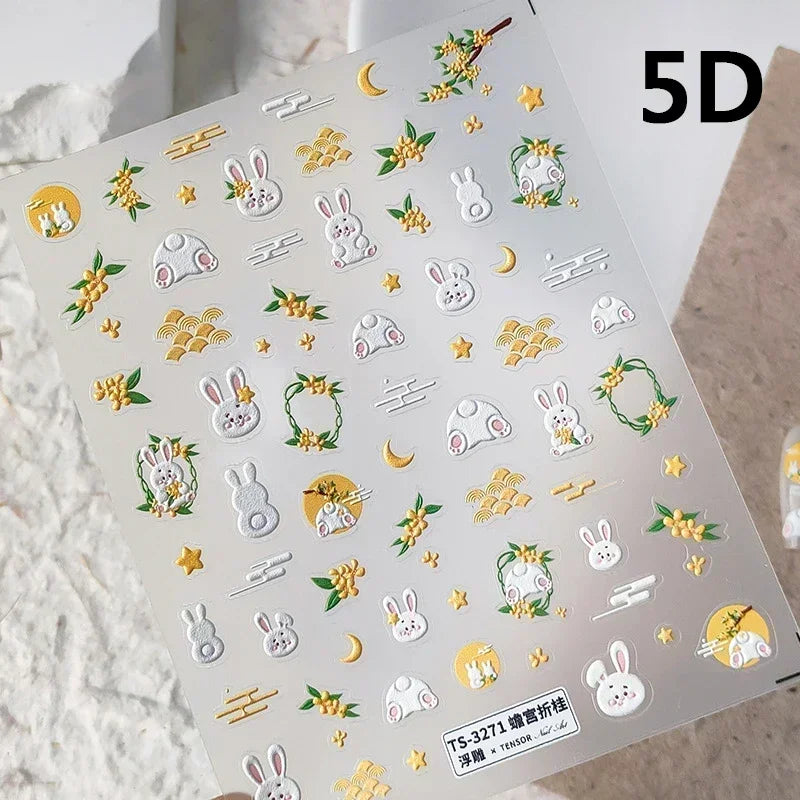 Sunflower & Autumn Harvest Nail Art Stickers