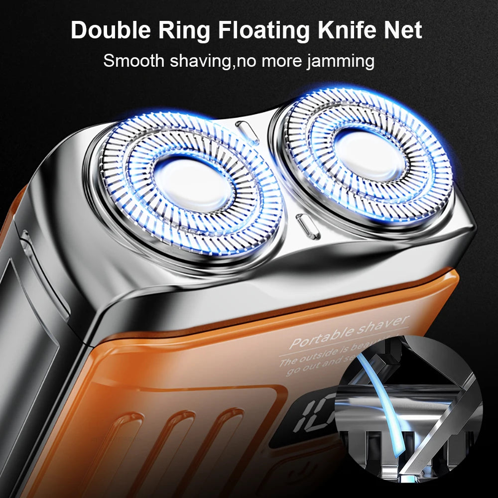 Mini Portable Electric Shaver & Beard Trimmer – Rechargeable Waterproof Men’s Razor