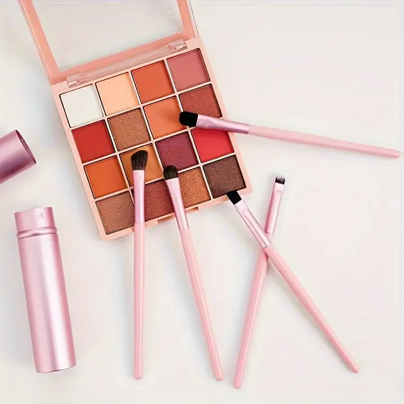 5-Piece Soft Eye & Blush Makeup Brush Set