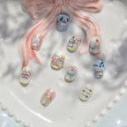 1 Sheet Cute Animal Nail Stickers – Dog, Cat, Bear & Rabbit Decals