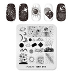KADS Sky 011 Nail Stamping Plate – Moon & Galaxy Design Stainless Steel Template