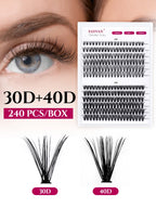 DIY Cluster Lashes Bundle – 30D/40D Soft Mink Individual Lashes