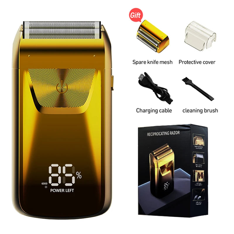 Rechargeable Electric Shaver for Men – Wet & Dry Beard Trimmer and Shaving Machine