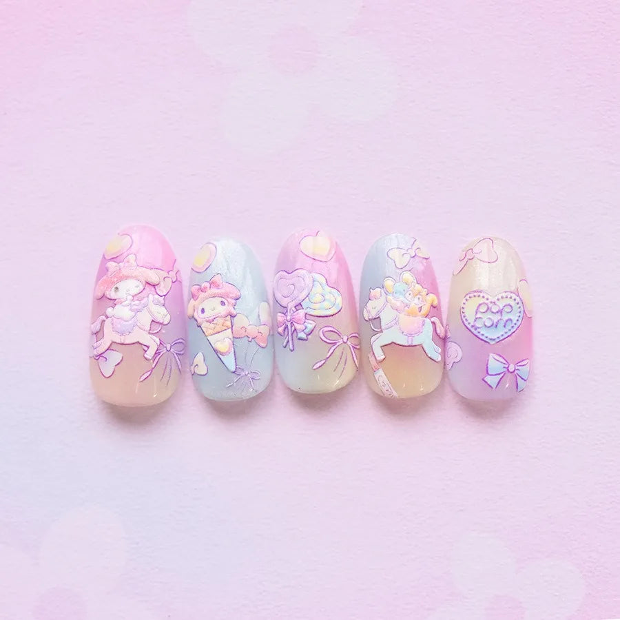5D Nail Stickers – Melody, Hello Kitty & Pochacco Decals