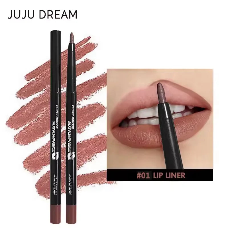 Waterproof Matte Lip Liner Pencil – 5 Long-Lasting Colors, Smudge-Proof, Unisex